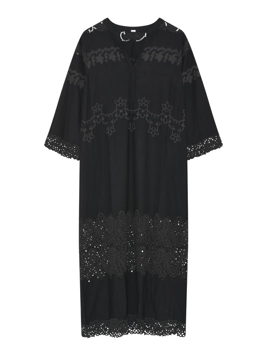 Anika, long embroidery dress