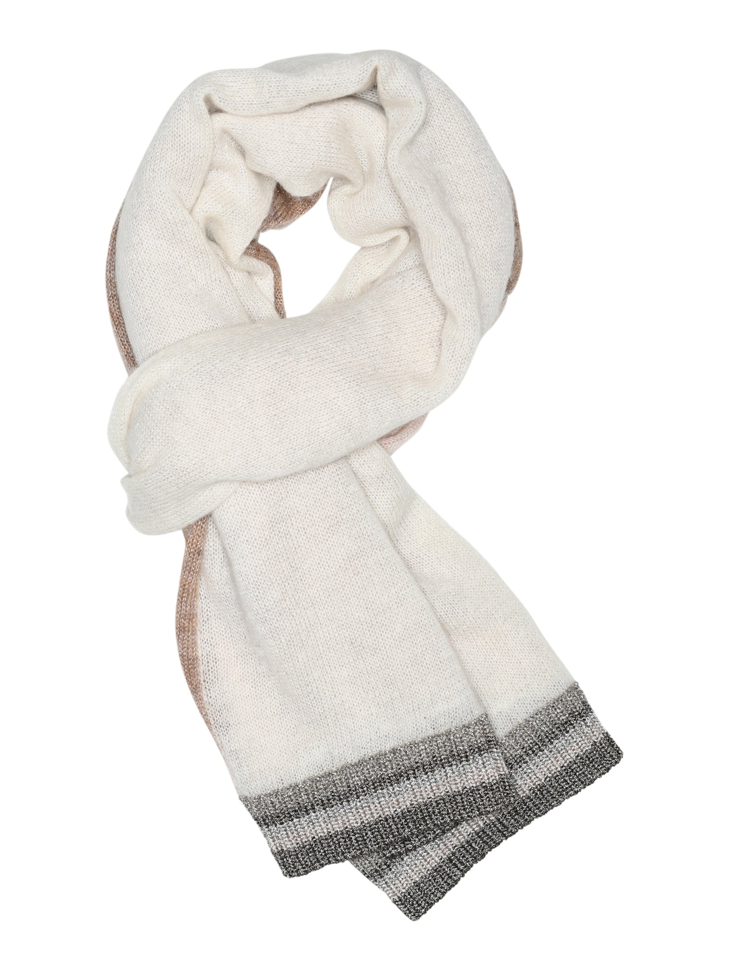 Etine, striped lurex scarf