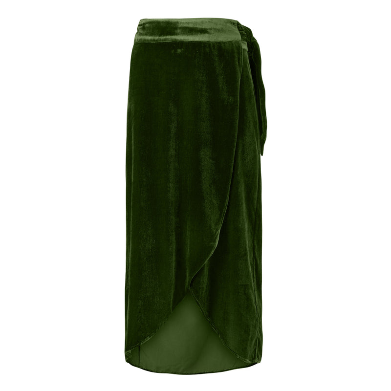 Wrap-around skirt in velvet - BAZIS
