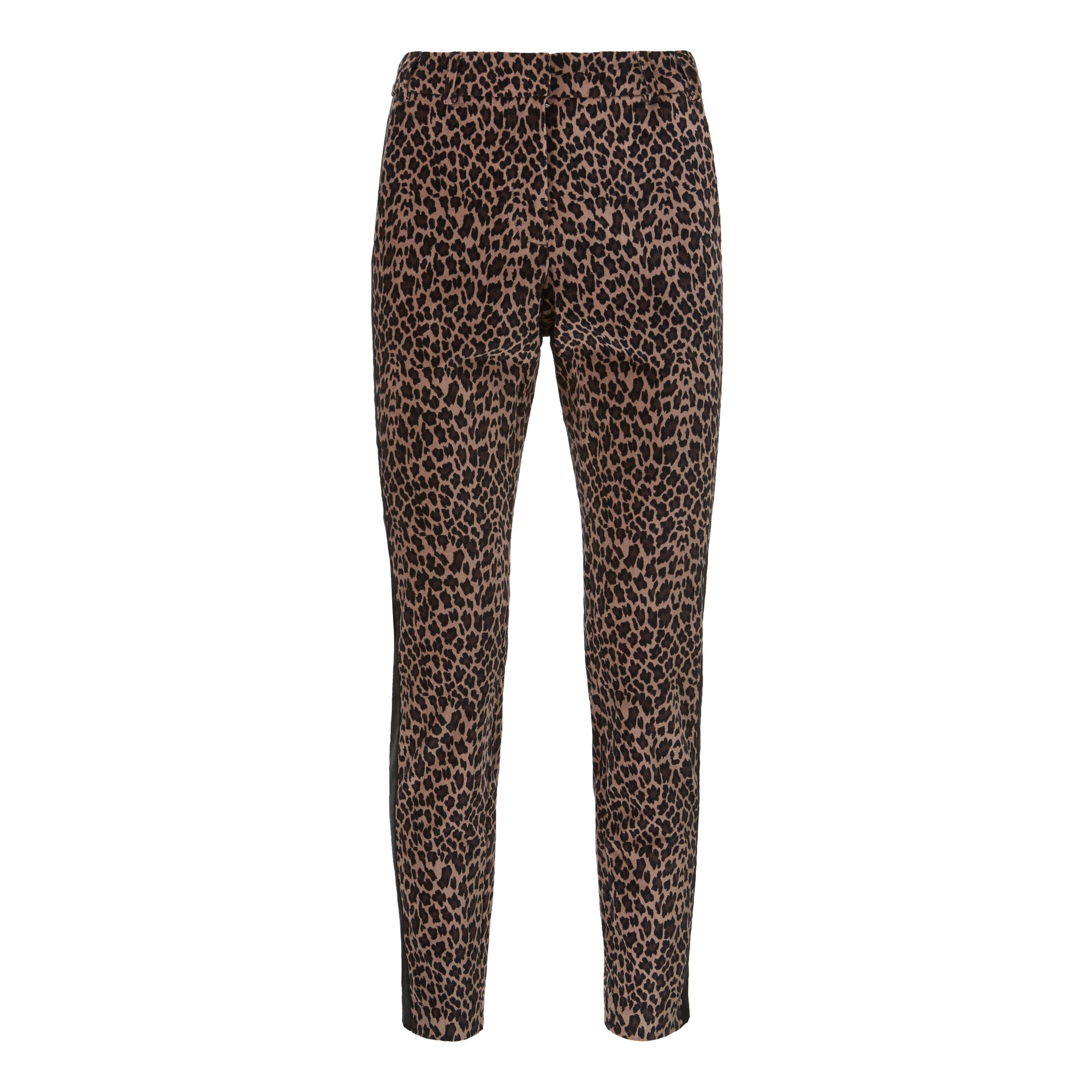 Stretch animal printed velvet trousers - BAZIS