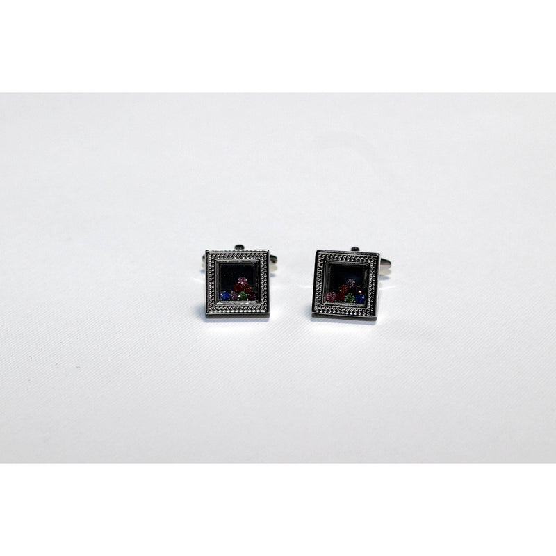 Cufflinks with loose crystals - BAZIS