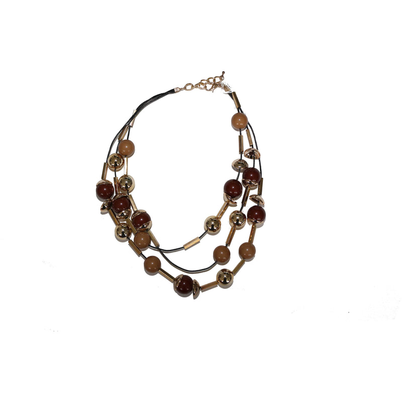 Brown necklace - BAZIS