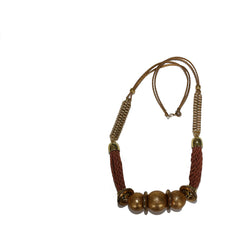 Massive brown necklace - BAZIS