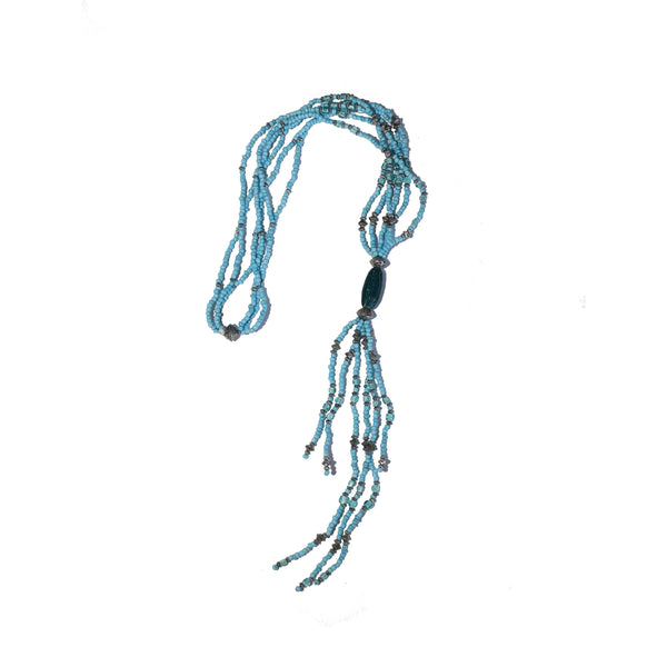 Long azure necklace - BAZIS